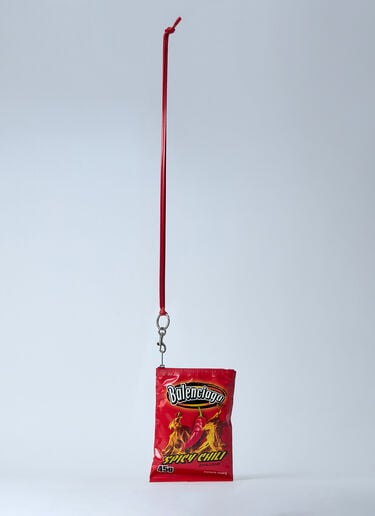 Chips Phone Holder Pouch On Strap Balenciaga Chips Phone Holder Pouch On Strap Red bal0360004