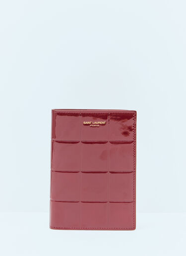 Saint Laurent 漆皮绗缝双折钱夹  红色 sla0258032