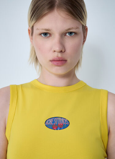 Acne Studios Logo Motif Tank Top Yellow acn0261003