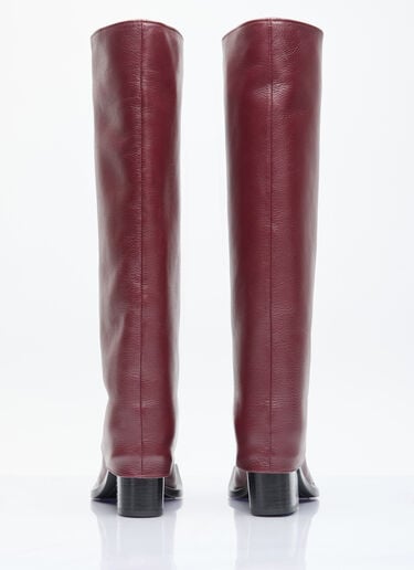 Havva Leather Boots Fidan Novruzova Havva Leather Boots Burgundy fid0254012