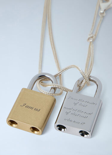 Our Legacy Riddle Padlock-Detail Necklace Gold our0164057