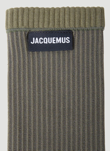 Jacquemus 레 쇼세트 아 랑베르 양말 카키 jac0151050