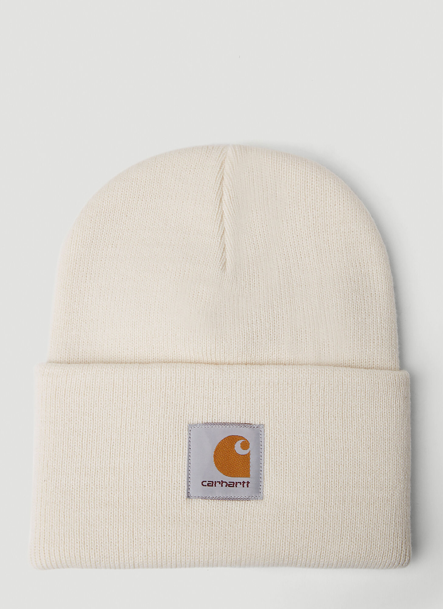 Carhartt Logo-patch Beanie In Natural