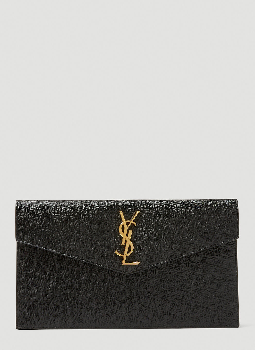 Saint laurent uptown monogram flap leather pouch outlet