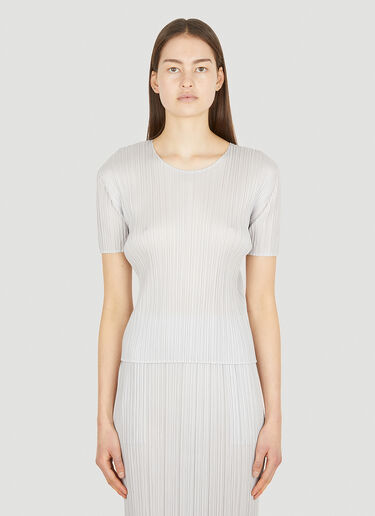 Pleats Please Issey Miyake Basics 褶裥 T 恤 灰色 plp0251021