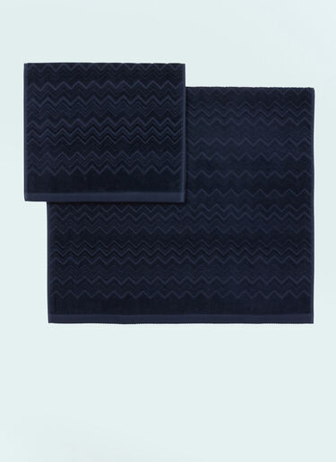 Missoni Set Of Two Chalk Towels Blue wps0691599