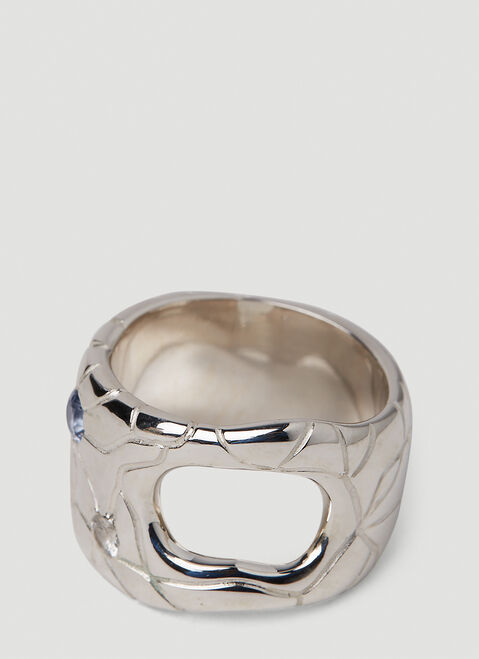 Octi Cracked Ice Globe Ring Silver oct0352003