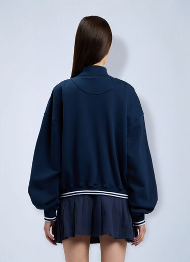 Palm Angels Classic Logo Half-Zip Sweatshirt Blue pma0264243