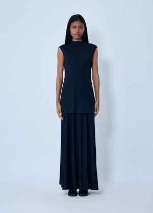 Jil Sander Viscose-Blend Dress Navy jil0264008