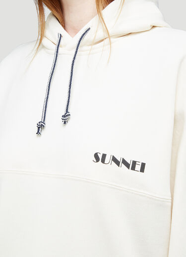 Sunnei Logo Hooded Sweatshirt White sun0244005