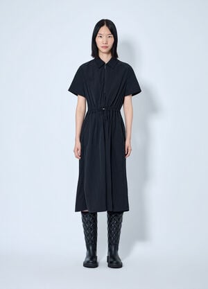 Moncler Short Sleeve Midi Dress Black mon0265090