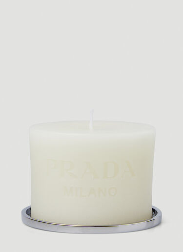 Prada Logo Engraved Candle White pra0347001
