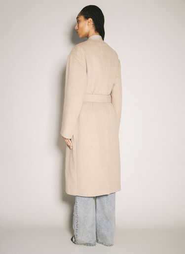 MM6 Maison Margiela Wraparound Belted Coat Beige mmm0257001
