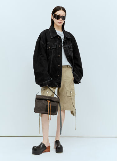 Acne Studios Canvas Crossbody Bag Grey acn0355014
