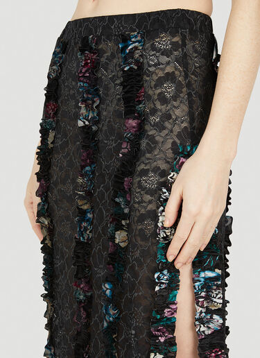 Rave Review Idun Ruffle Trim Skirt Black rav0252004
