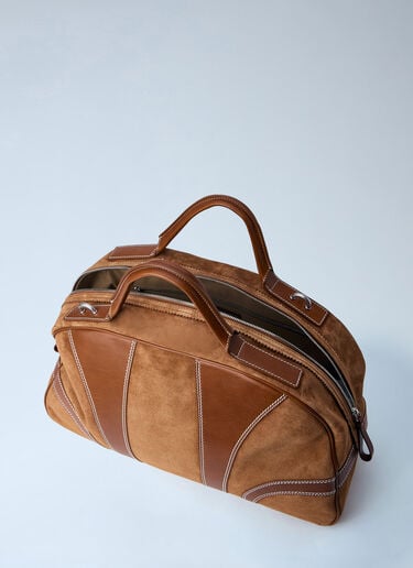 Dries Van Noten Leather-Trimmed Suede Duffel Bag Brown dvn0163033