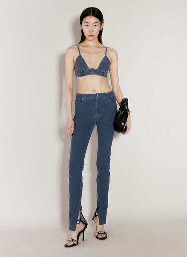 Alexander Wang Trompe L'oeil Denim Leggings Blue awg0256005