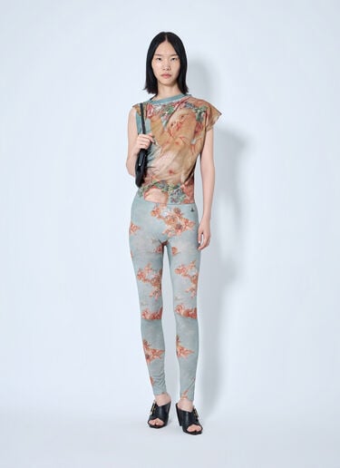 LN-CC® - Vivienne Westwood: Printed Leggings - Light Blue Vivienne Westwood Printed Leggings Light Blue vvw0265019