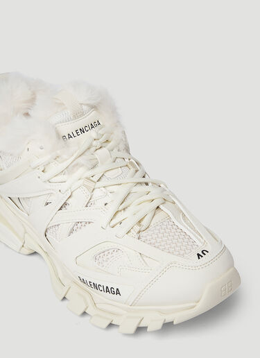 Balenciaga Track Faux Fur Sneakers Beige bal0247146
