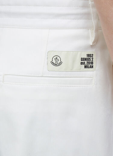 2 Moncler 1952 Sportivo Wide-Leg Pants White mnt0144006