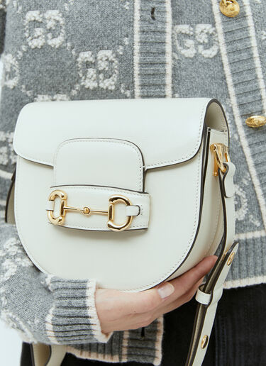 Gucci Horsebit 1955 Mini Rounded Shoulder Bag White guc0254046