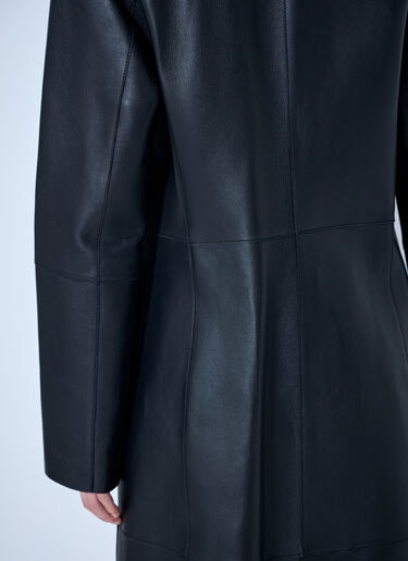 LN-CC® - Toteme: Slim Leather Coat - Black Toteme Slim Leather Coat Black tot0265058