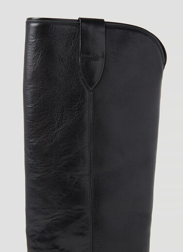 Isabel Marant Lomero Leather Boots Black ibm0253028