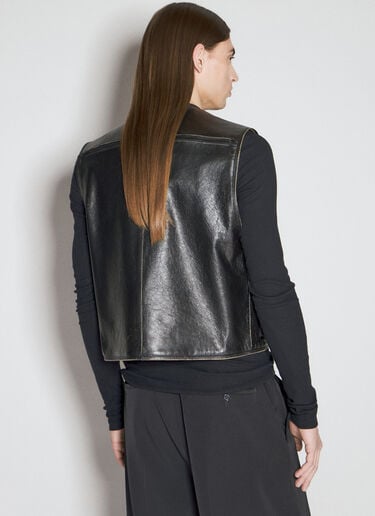 Prada Leather Cargo Vest Black pra0156008