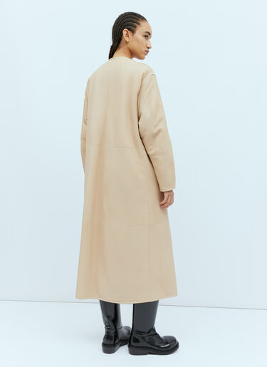 Max Mara Reversible Sheepskin Coat Beige max0254044