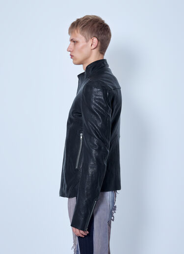 Rick Owens Leather Release Jacket Black ric0165049