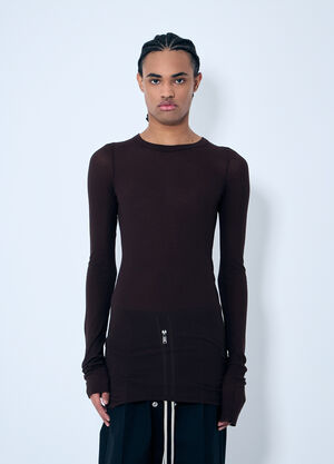 Rick Owens Rib Long Sleeve T-Shirt Black ric0160001