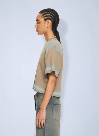 Off-White Spray Off Stamp Crop T-shirt Beige ofw0264007