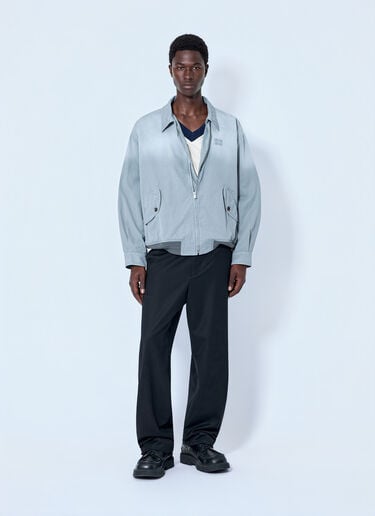 LN-CC® - Miu Miu: Old Twill Blouson Jacket - Grey Miu Miu Old Twill Blouson Jacket Grey miu0165001