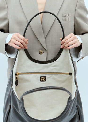 Miu Miu Ivy Leather Bag Beige miu0256026