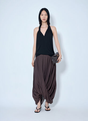 Toteme Twisted Jersey Halter Top Black tot0265007