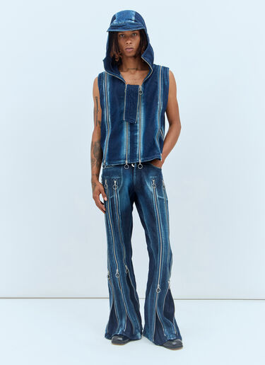 Charlie Constantinou 조절 가능한 핏 지퍼 베스트 블루 cco0156002