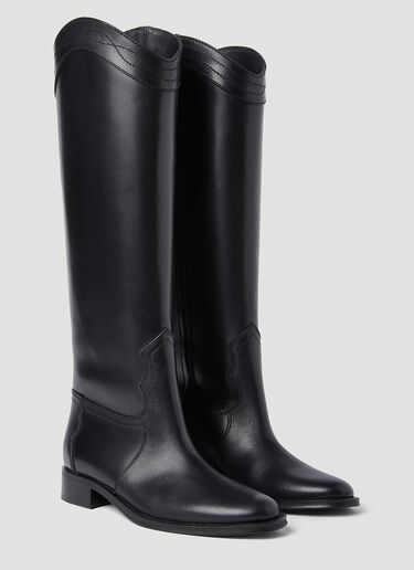 Saint Laurent Kate Riding Boots Black sla0250078