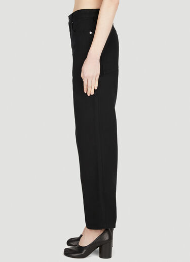 Eckhaus Latta Wide Leg Jeans Black eck0251006