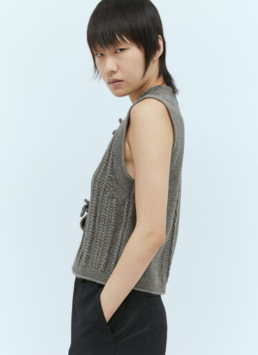 Textured Stitch Vest Lemaire Textured Stitch Vest Grey lem0254012