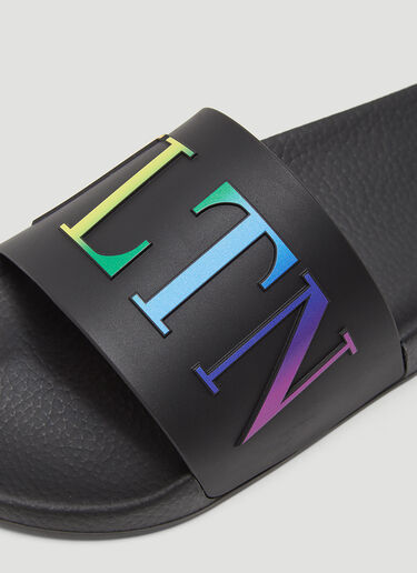Valentino VLTN Rubber Slides Black val0143023