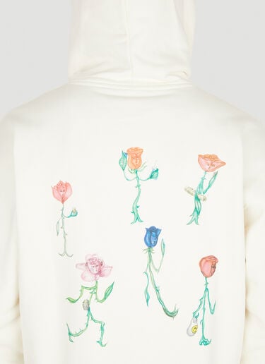 Soulland Flowers Hooded Sweatshirt White sld0150012