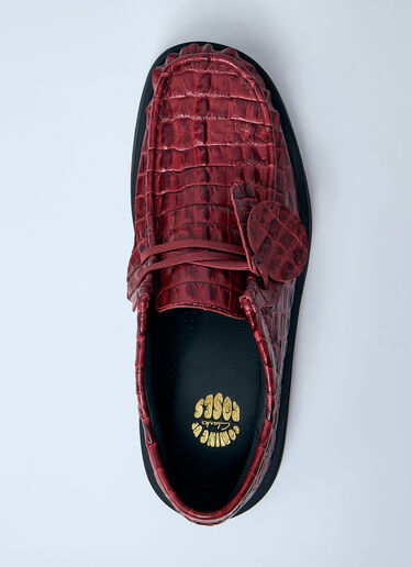 Martine Rose x Clarks Torview Lace-Up Shoes Burgundy mrc0260006