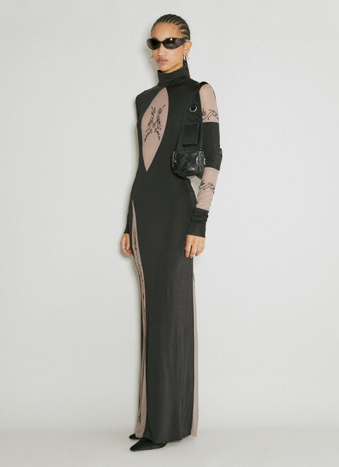DI PETSA Serpent Tattoo Dress Black dip0254006