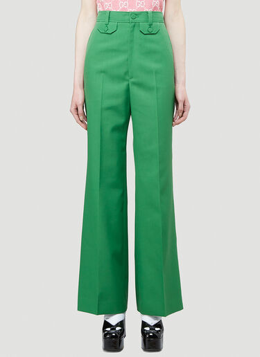 Gucci Flared Pants Green guc0243024