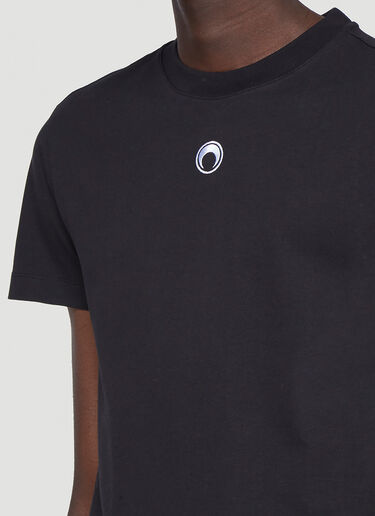 Marine Serre Logo-Print T-Shirt Black mrs0141003