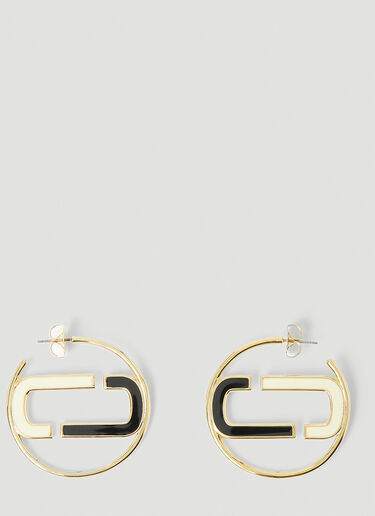 Marc Jacobs J Marc Colourblock Hoop Earrings Gold mcj0251064