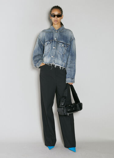 Balenciaga Deconstructed Denim Jacket Blue bal0253022