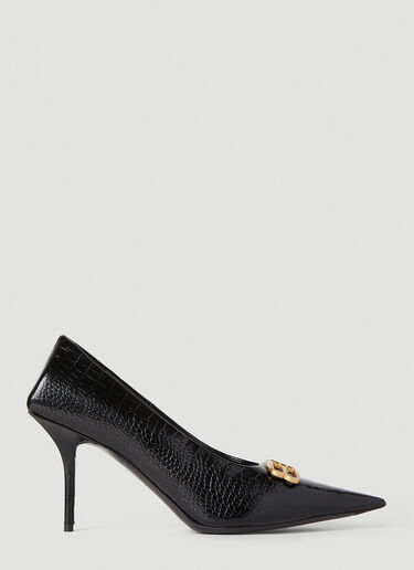 Balenciaga Logo Plaque Heeled Pumps Black bal0251061