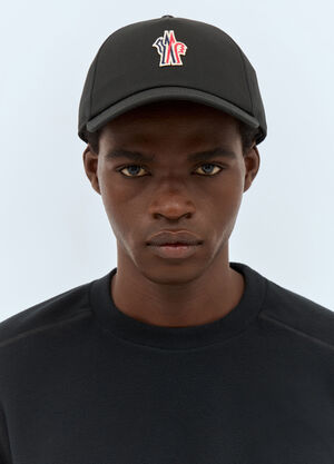 Moncler Grenoble Logo Embroidery Baseball Cap Black mog0157007