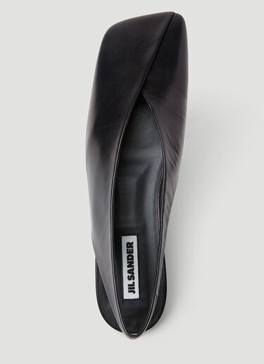 Jil Sander Slingback Ballet Shoes Black jil0253027